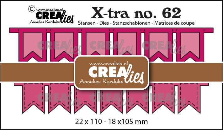 CLXTRA62 Crealies • Xtra Fishtail banners 2x