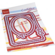 LR0813 Metal Die Marianne Design - Creatable - ROPE FRAMES - RECTANGLE & OVAL