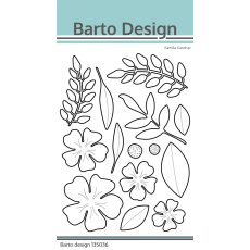 135036 Barto Design Dies  "Flower & Leaves"