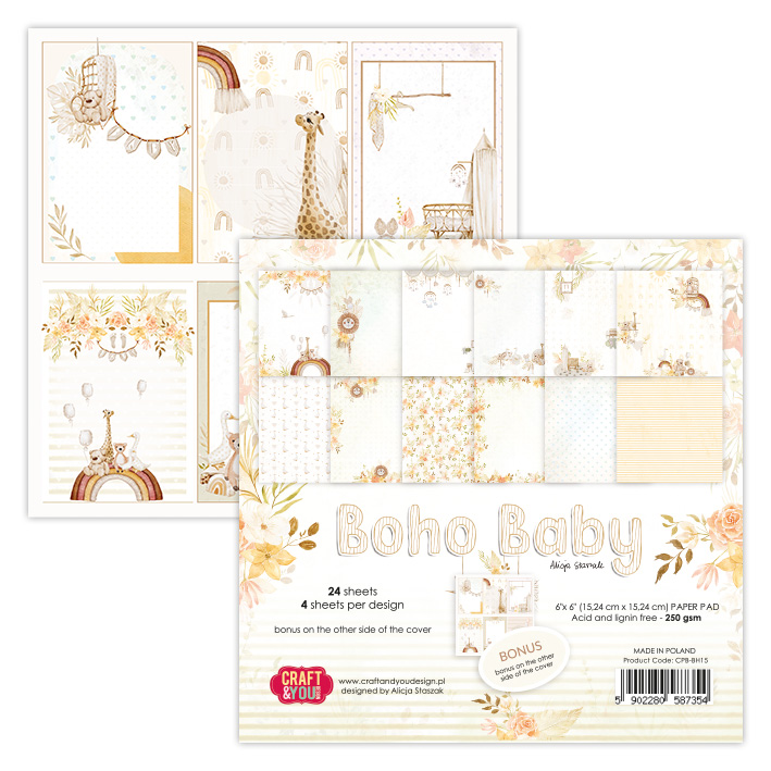 CPB-BH15 Block 15x15 Craft&You Design - Boho Baby