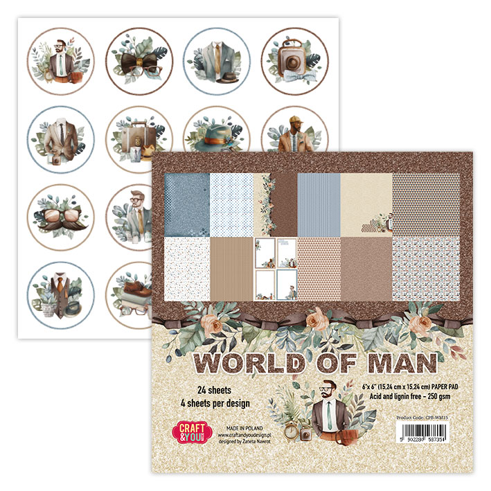 CPB-WM15 Block 15x15 Craft&You Design - World of Man
