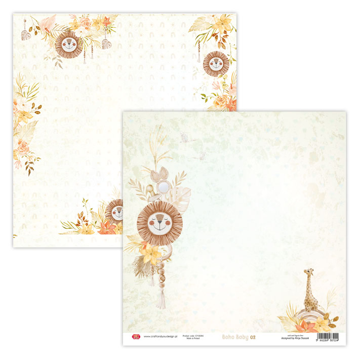 CP-BH02 Double-sided paper Craft & You Design 30.5x30.5 Boho Baby 02