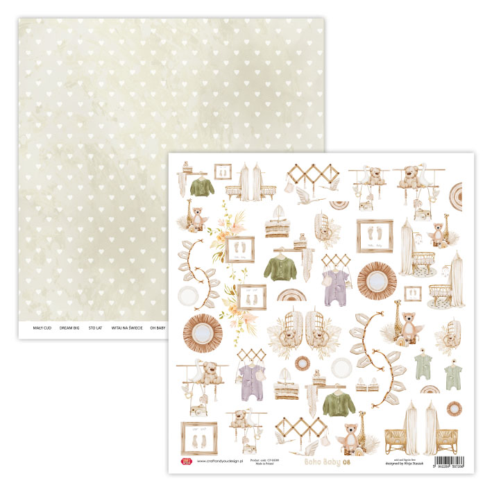 CSET06-BH-8 CREATIVE set 30,5x30,5cm Boho Baby