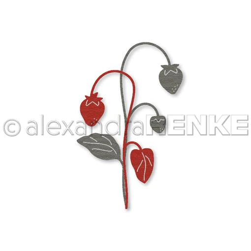 D-AR-FL0233 Alexandra Renke Dies "Strawberry branch pair"