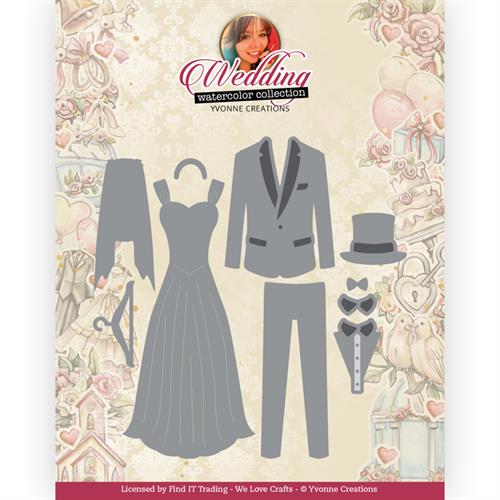 YCD10310 Yvonne Creations Cutting Die - "Well Dressed"