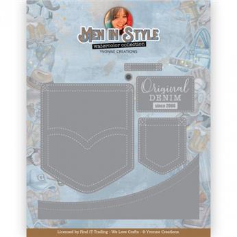 YCD10312 Yvonne Creations Cutting Die - "Men in Style - Pockets"
