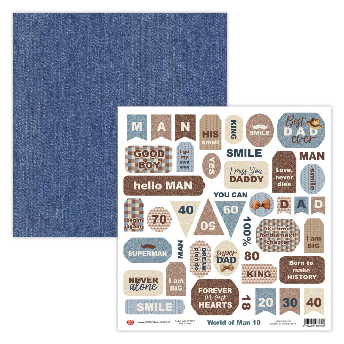 CSET07-WM-4 CREATIVE set 30,5x30,5cm World of Man