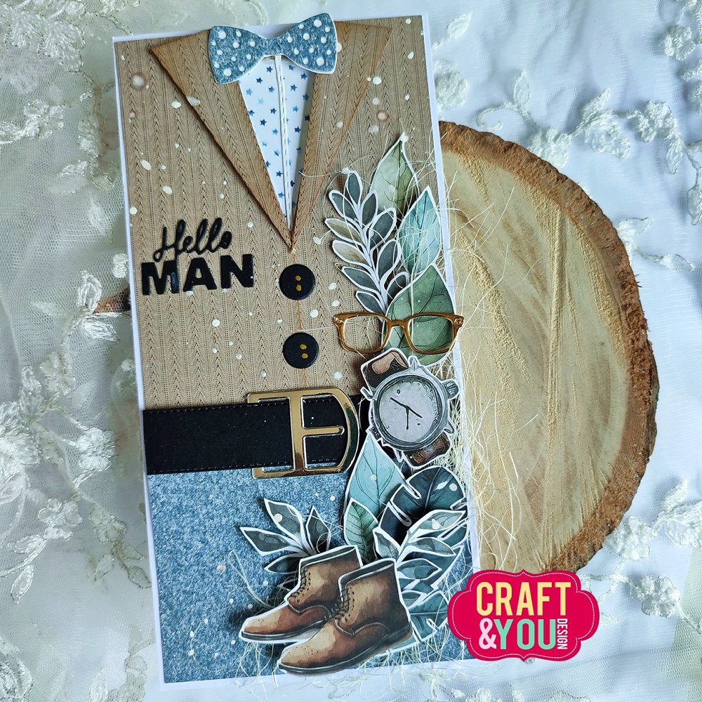 CW239 Belt - Hello Man Cutting Die - Craft&You Design