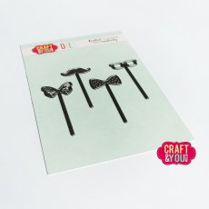 CW242  Cutting Dies - Men's attributtes on sticks   - Craft&You Design