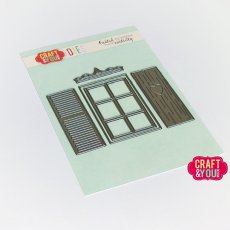 CW248 Window with shutters / okno z okiennicami  Cutting Die - Craft&You Design