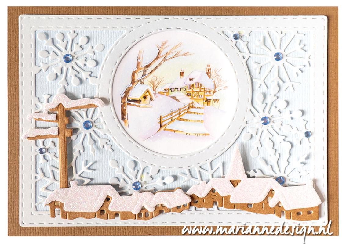 LR0816 Metal Die Marianne Design - Creatable - Rectangle Snowflakes