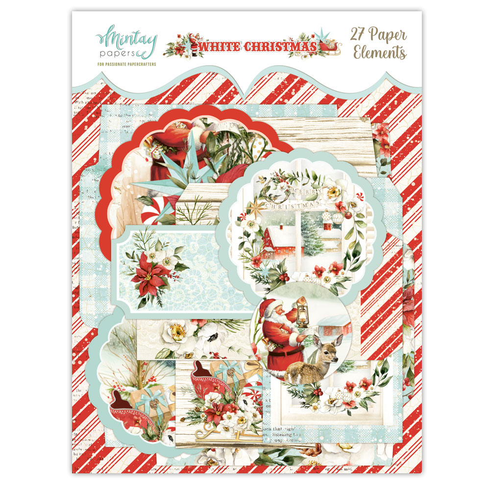 MT-WHC-LSCE - White Christmas - Paper Envelopes and Tags - MINTAY MINTAY - die cuts