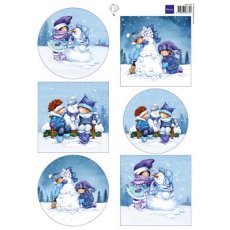 HK1712  A4 one side paper - Marianne Design - HETTY'S SNOESJES - WINTER