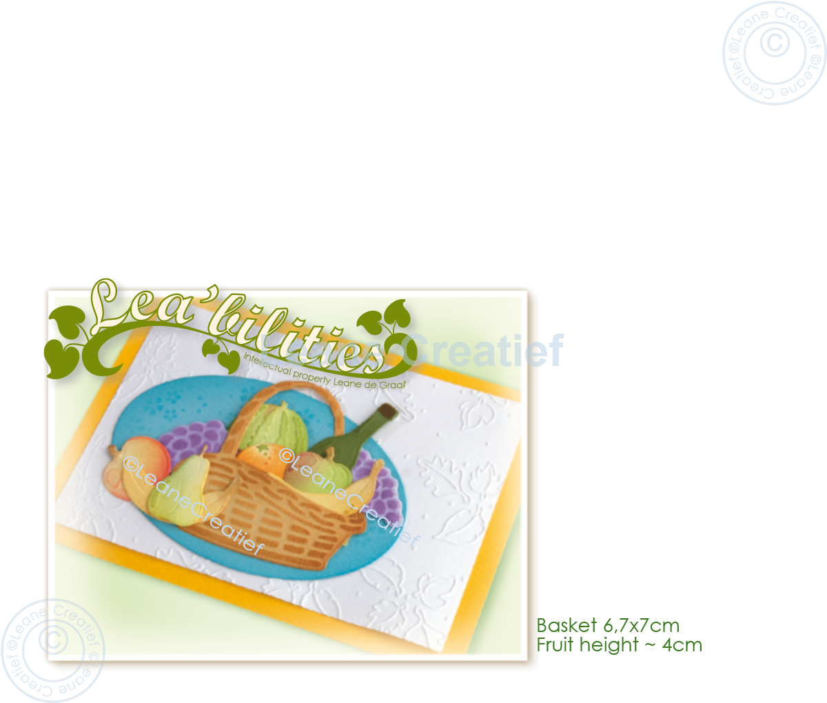 45.8528 Metal Die Leane Creatief - Fruit picnic basket