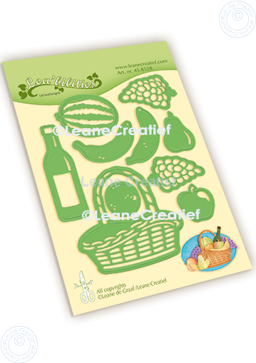45.8528 Metal Die Leane Creatief - Fruit picnic basket