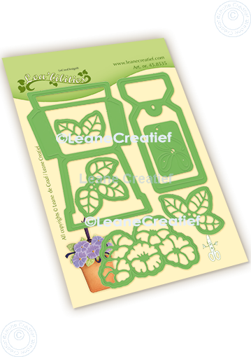 45.8535 Metal Die Leane Creatief - Flower pot label pocket