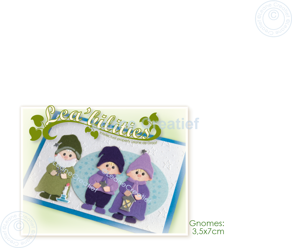 45.8559 Metal Die Leane Creatief - Little gnomes