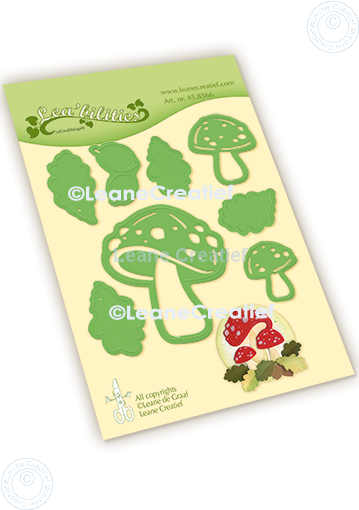 45.8566 Metal Die Leane Creatief - Mushrooms