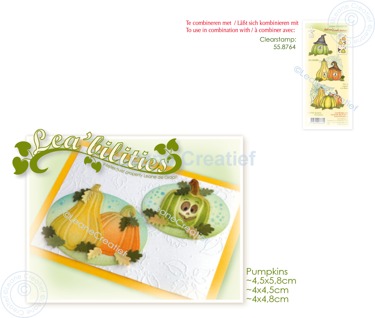 45.8573 Metal Die Leane Creatief - Autumn pumkins