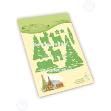 45.8580 Metal Die Leane Creatief -  Deer scene diorama