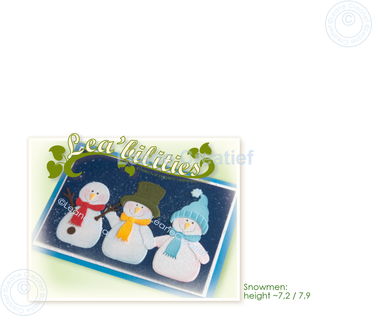 45.8597 Metal Die Leane Creatief - Snowmen
