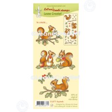 55.8771 Leane Creatief Acrylic Stamp -  Squirrels