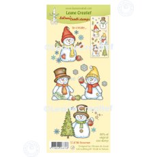 55.8788 Leane Creatief Acrylic Stamp -  Snowmen