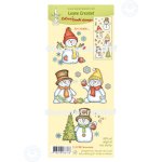 55.8788 Leane Creatief Acrylic Stamp -  Snowmen