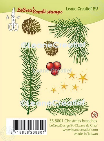 55.8801 Leane Creatief Acrylic Stamp - Christmas branches