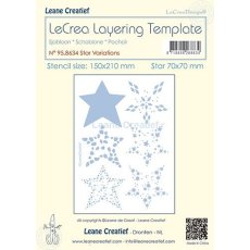 95.8634 Mask - Leane Creatief - Layering Template, Star variations Ø 70mm