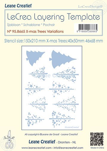95.8665 Mask - Leane Creatief - X-mas Trees variations