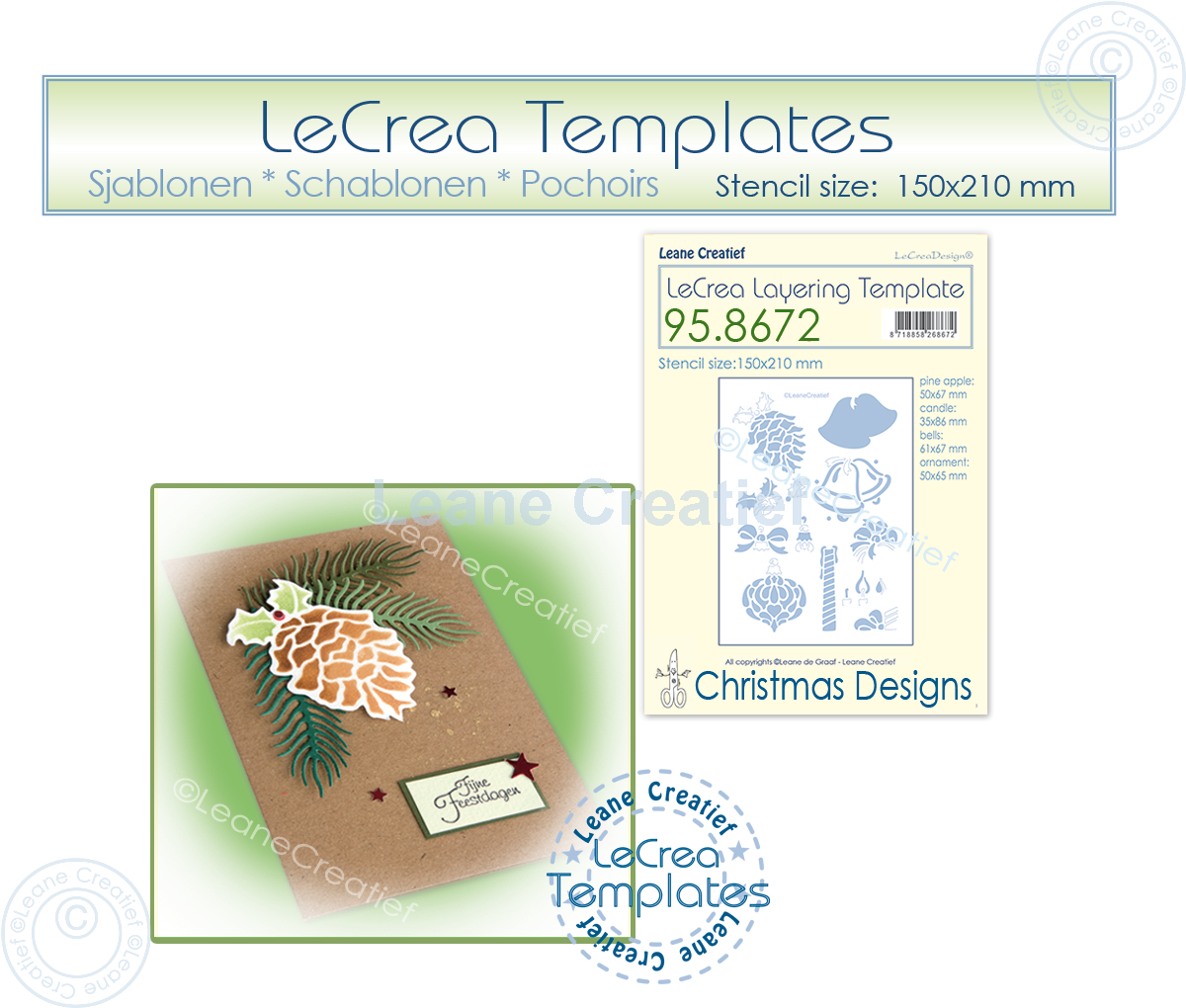 95.8672 Mask - Leane Creatief - Christmas designs