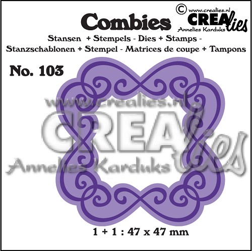 CLCB103 Crealies • Combies die & stamp set no.103 Frame C