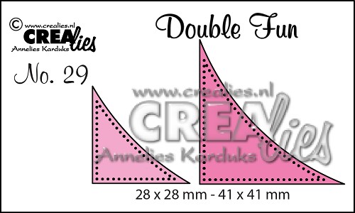 CLDF29 Crealies • Double fun cutting die no.29 Corners with dots