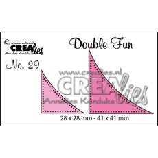 CLDF29  Crealies • Double fun cutting die no.29 Corners with dots