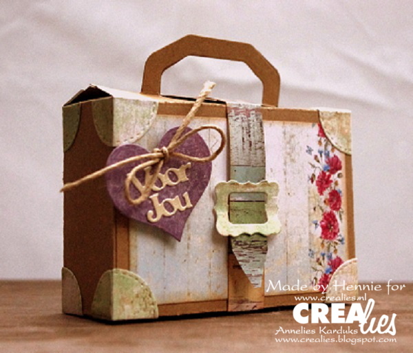 CCAB07 Crealies • Create A Box cutting die no.7 Suitcase