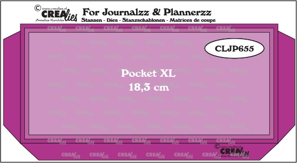 CLJP655 Crealies • Journalzz & Plannerzz Pocket XL with 2 layers