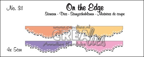 CLOTE31 Crealies • On the Edge cutting die no.31 Double stitch line