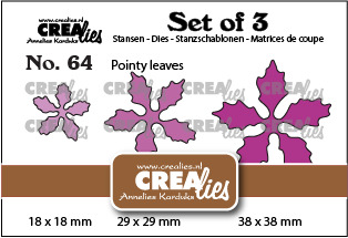 CLSET64 Crealies • Set of 3 dies Poinsettia pointy leaves