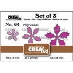 CLSET64 Crealies • Set of 3 dies Poinsettia pointy leaves