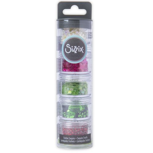 664675 Sizzix • Sizzix Making Essential - Sequins & Beads, Festive, 5PK