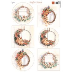 MB0211  A4 one side paper - Marianne Design -Mattie's Mooiste - Autumn Wreaths