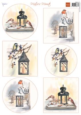 MB0212 A4 one side paper - Marianne Design -Mattie's Mooiste - Winter lanterns