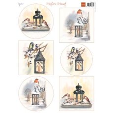 MB0212  A4 one side paper - Marianne Design -Mattie's Mooiste - Winter lanterns