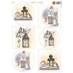 MB0212 A4 one side paper - Marianne Design -Mattie's Mooiste - Winter lanterns