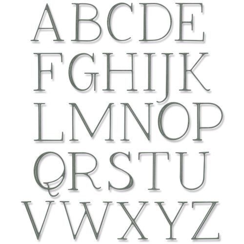 666114 Sizzix • Thinlits Die Elegant Capitals