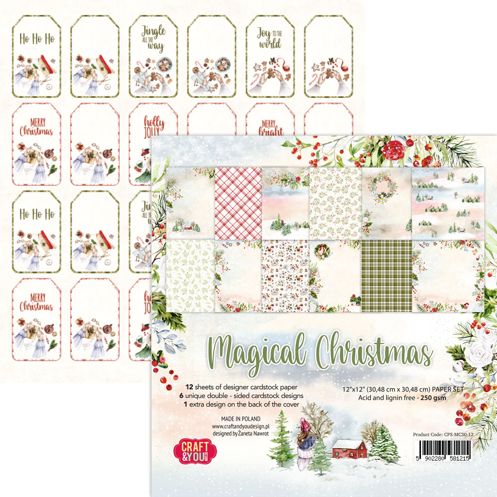 CPS-MC30-6 Paper set 12x12" Magical Christmas