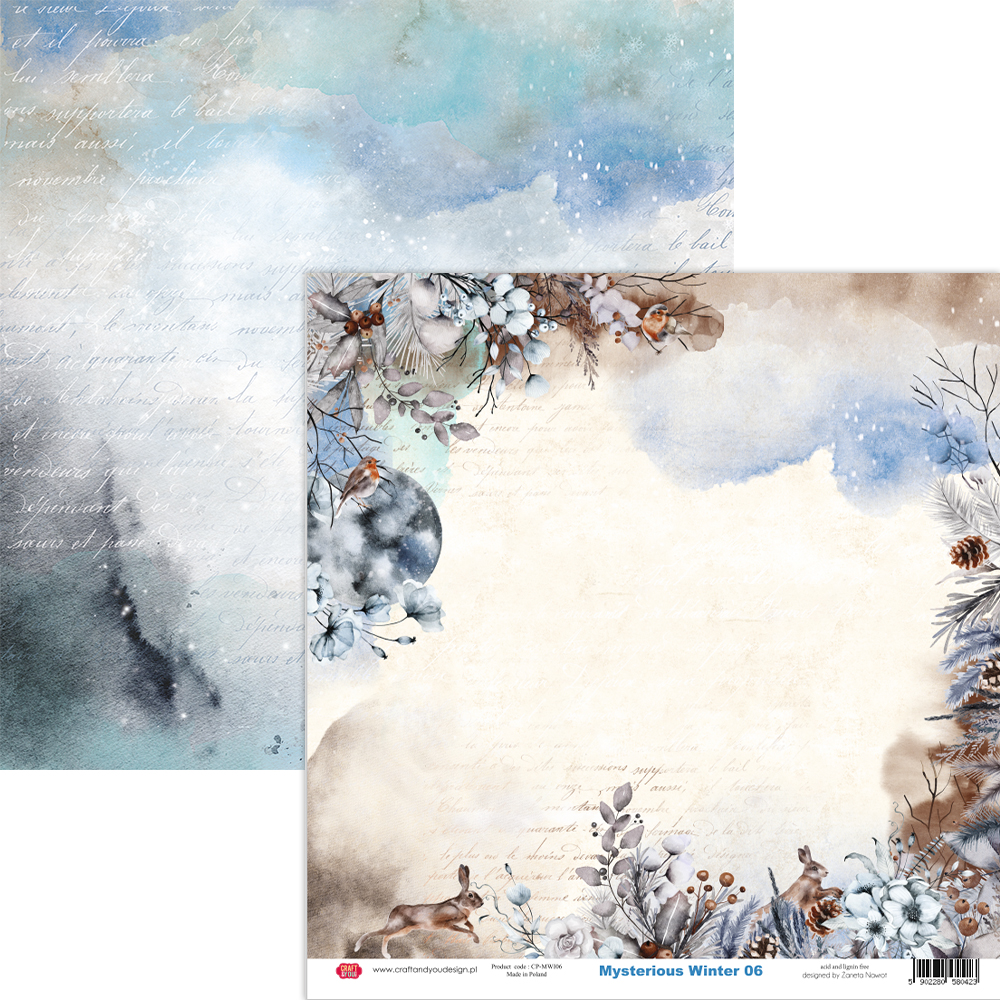 CP-MWI06 Double-sided paper 12x12" Craft & You Design - Mysterious Winter 6