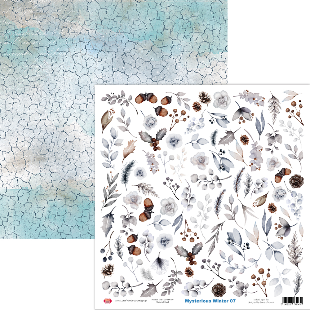 CP-MWI07 Elements for self-cutting out 12x12" Craft & You Design - Mysterious Winter 07