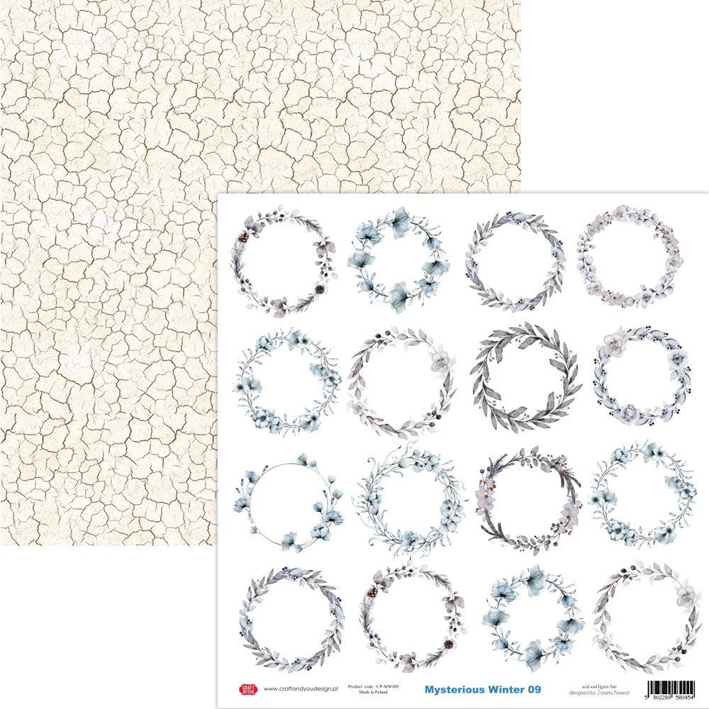 CP-MWI09 Elements for self-cutting out 12x12" Craft & You Design - Mysterious Winter 09